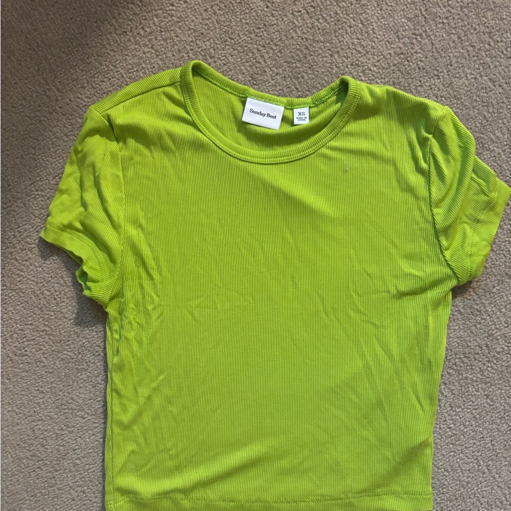 Sunday Best Lime Green Tee